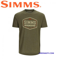 Футболка Simms Fly Patch T-Shirt Military Heather размер XL